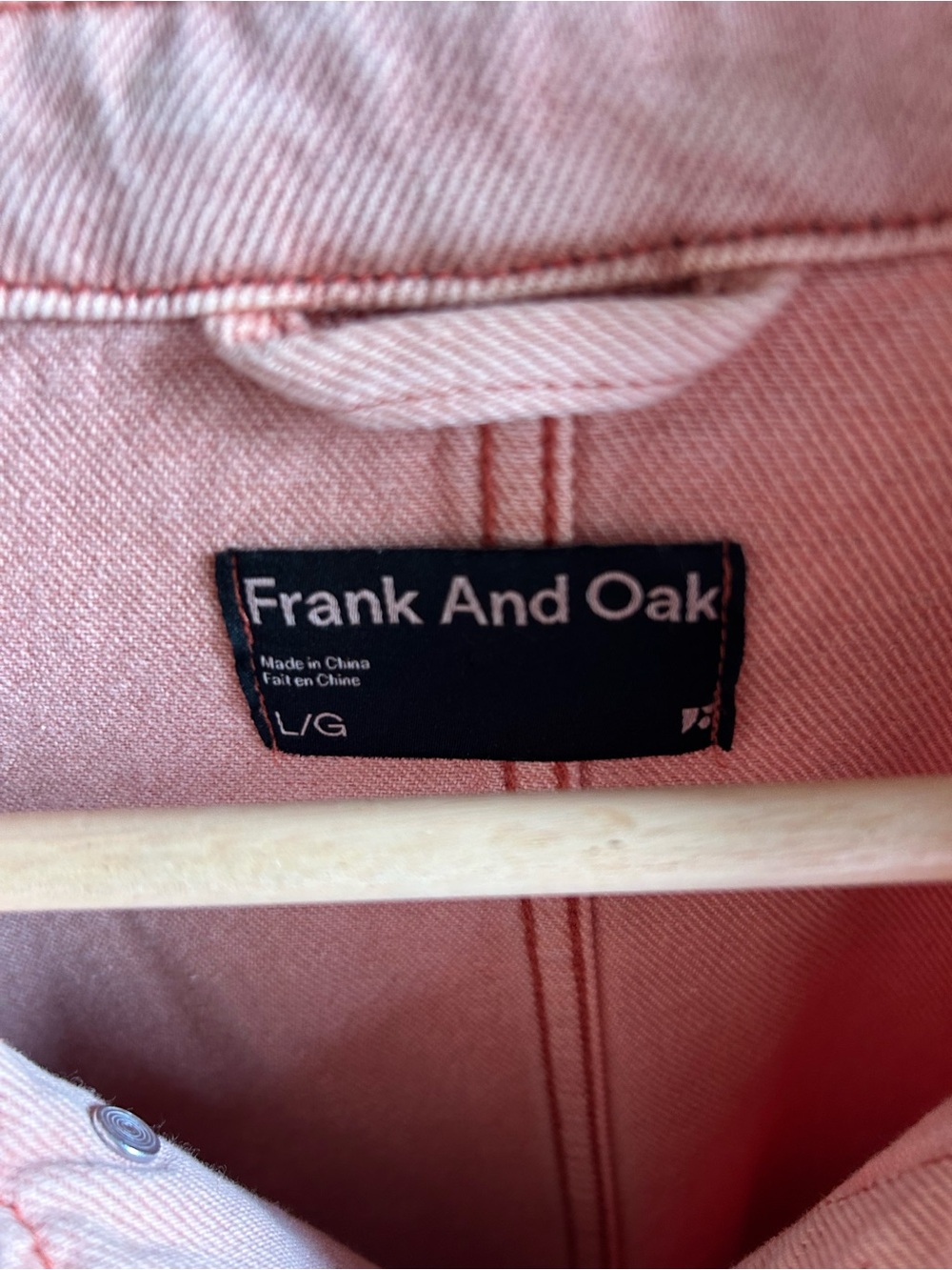 Frank & Oak peach Utility Jean Jacket - Picture 6 of 6